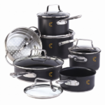 MezaHomes 12-Piece Hard-Anodized Nonstick Cookware Set