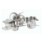 MezaHomes Signature 13-Piece 3-Ply Stainless Steel Cookware Set