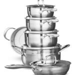 MezaHomes Classic 11-Piece 3-Ply Stainless Steel Cookware Set
