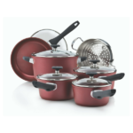 MezaHomes Classic 11-Piece Forged Aluminum Nonstick Cookware Set MEZA-45FG