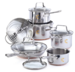 MezaHomes 12-Piece 5-Ply Copper Core Stainless Steel Cookware Set - Image 2