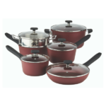 MezaHomes Classic 11-Piece Forged Aluminum Nonstick Cookware Set MEZA-3232 - Image 2
