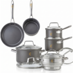 MezaHomes 12-Piece Hard-Anodized Nonstick Cookware Set - Image 3