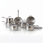 MezaHomes Signature 13-Piece 3-Ply Stainless Steel Cookware Set - Image 3