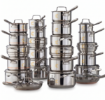 MezaHomes Professional 12-Piece 5-Ply Copper Core Stainless Steel Cookware Set - Image 3