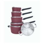 MezaHomes Classic 11-Piece Forged Aluminum Nonstick Cookware Set MEZA-3232 - Image 3