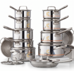 MezaHomes Professional 12-Piece 5-Ply Copper Core Stainless Steel Cookware Set - Image 4