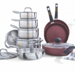 MezaHomes Classic 11-Piece 3-Ply Stainless Steel Cookware Set - Image 4