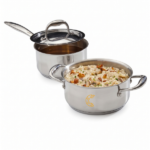 MezaHomes Signature 13-Piece 3-Ply Stainless Steel Cookware Set - Image 5