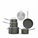 MezaHomes 12-Piece Hard-Anodized Nonstick Cookware Set - Image 6