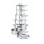 MezaHomes Professional 12-Piece 5-Ply Copper Core Stainless Steel Cookware Set - Image 3