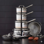 MezaHomes Professional 12-Piece 5-Ply Copper Core Stainless Steel Cookware Set