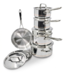 MezaHomes Professional 12-Piece 5-Ply Copper Core Stainless Steel Cookware Set - Image 7