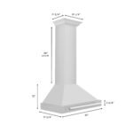 ZLINE 30 in. Wall Mount Range Hood Stainless Steel with Stainless Steel Handle (KB4STX-30) - Image 6