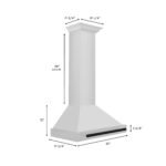 ZLINE 30 in Wall Mount Range Hood Stainless Steel Autograph Edition Matte Black Handle KB4STZ-30-MB - Image 6