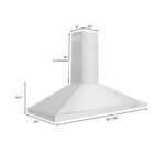 ZLINE Kitchen Appliance Package - 48 In. Gas Range with Brass Burners, Range Hood and Microwave Oven in Black Stainless Steel, 3KP-SGRBRHMWO-48 - Image 9