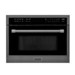 ZLINE Appliance Package - 30 In. Gas Range with Brass Burners, Microwave Oven, Range Hood in Black Stainless Steel, 3KP-SGRBRHMWO-30 - Image 6