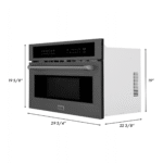 ZLINE 4-Piece Appliance Package - 30 In. Rangetop, Wall Oven, Refrigerator, and Microwave Oven in Black Stainless Steel, 4KPR-RTB30-MWAWS - Image 42