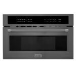 ZLINE 4-Piece Appliance Package - 30 In. Rangetop, Wall Oven, Refrigerator, and Microwave Oven in Black Stainless Steel, 4KPR-RTB30-MWAWS - Image 29