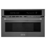 ZLINE 4-Piece Appliance Package - 30 In. Rangetop, Wall Oven, Refrigerator, and Microwave Oven in Black Stainless Steel, 4KPR-RTB30-MWAWS - Image 31