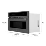 ZLINE 4-Piece Appliance Package - 30 In. Rangetop, Wall Oven, Refrigerator, and Microwave Oven in Black Stainless Steel, 4KPR-RTB30-MWAWS - Image 41