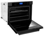 ZLINE 4-Piece Appliance Package - 30 In. Rangetop, Wall Oven, Refrigerator, and Microwave Oven in Black Stainless Steel, 4KPR-RTB30-MWAWS - Image 47