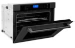 ZLINE 4-Piece Appliance Package - 30 In. Rangetop, Wall Oven, Refrigerator, and Microwave Oven in Black Stainless Steel, 4KPR-RTB30-MWAWS - Image 46