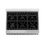 ZLINE Appliance Package - 36 In. Dual Fuel Range, Range Hood, Microwave Oven in Stainless Steel, 3KP-RARHMWO-36 - Image 11