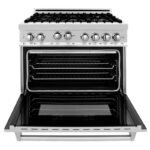 ZLINE Appliance Package - 36 In. Gas Range, Range Hood, Microwave Oven in Stainless Steel, 3KP-RGRHMWO-36 - Image 9