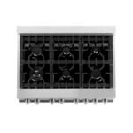 ZLINE Appliance Package - 36 In. Gas Range, Range Hood, Microwave Oven in Stainless Steel, 3KP-RGRHMWO-36 - Image 10