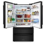 ZLINE 4-Piece Appliance Package - 30 In. Rangetop, Wall Oven, Refrigerator, and Microwave Oven in Black Stainless Steel, 4KPR-RTB30-MWAWS - Image 16