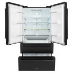 ZLINE 4-Piece Appliance Package - 30 In. Rangetop, Wall Oven, Refrigerator, and Microwave Oven in Black Stainless Steel, 4KPR-RTB30-MWAWS - Image 15