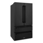 ZLINE 4-Piece Appliance Package - 30 In. Rangetop, Wall Oven, Refrigerator, and Microwave Oven in Black Stainless Steel, 4KPR-RTB30-MWAWS - Image 19