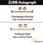 ZLINE 30 Inch Wall Mount Range Hood Stainless Steel Champagne Bronze Handle Autograph Edition (KB4STZ-30-CB) - Image 7
