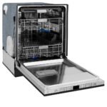 ZLINE Autograph 24" Monument Series 3rd Rack Top Touch Control Tall Tub Dishwasher in Black Stainless Steel with Champagne Bronze Helix Handle, 45dBa, DWMTZ-BS-24-KCB - Image 3