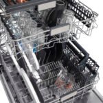 ZLINE Autograph 24" Monument Series 3rd Rack Top Touch Control Tall Tub Dishwasher in Stainless Steel with Champagne Bronze Helix Handle, 45dBa, DWMTZ-30424-KCB - Image 4