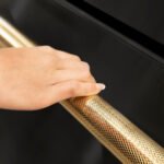 ZLINE 36 in. French Door Refrigerator 28.9 cu. ft. Standard-Depth, External Water Dispenser, Dual Ice Maker, Fingerprint-Resistant Black Stainless Steel, Polished Gold Helix Handles (RSMZ-W-36-BS-KG) - Image 7