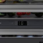 ZLINE 36 in. Built-In Bottom Freezer Refrigerator 19.8 cu. ft. Water Dispenser Ice Maker Black Stainless Steel Champagne Bronze Handles (GRBITZ-BS36-KCB) - Image 8