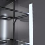 ZLINE 30 in. Built-In Bottom Freezer Refrigerator 16.1 cu. ft. Water Dispenser, Ice Maker, Black Stainless Steel, Graphite Gray Interior, Polished Gold Helix Handles (GRBIVZ-BS30KG) - Image 4