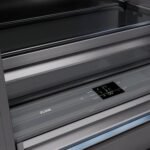 ZLINE 36 in. Built-In Bottom Freezer Refrigerator 19.8 cu. ft. with Water Dispenser, Ice Maker, Stainless Steel Finish, Graphite Gray Interior and Polished Nickel Helix Handles (GRBITZ-30436KPN) - Image 8
