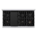 ZLINE 48 in. Gas Range Double Oven 6.7 cu. ft. 8 Burner Stainless Steel with Matte Black Accents (CGRZ-48-MB) - Image 5