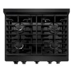 ZLINE Appliance Package - 30 In. Gas Range with Brass Burners, Microwave Oven, Range Hood in Black Stainless Steel, 3KP-SGRBRHMWO-30 - Image 5