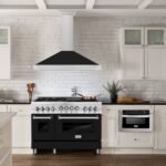 ZLINE 48 Inch Wall Mount Range Hood Convertible Satin Stainless Steel Black Matte Shell Stainless Steel Handle (KB4SNX-BLM-48) - Image 2