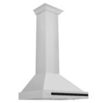 ZLINE 30 in Wall Mount Range Hood Stainless Steel Autograph Edition Matte Black Handle KB4STZ-30-MB