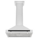 ZLINE 30 in Wall Mount Range Hood Stainless Steel Autograph Edition Matte Black Handle KB4STZ-30-MB - Image 5